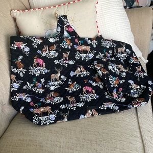 Large black winter Vera Bradley tote